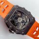 KV Factory V2 Upgraded Knockoff Richard Mille RM011 Orange Rubber Band Carbon Watch (6)_th.jpg
